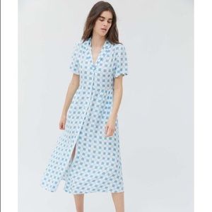 NWT! UO Urban Outfitters Printed Midi Shirt Dress